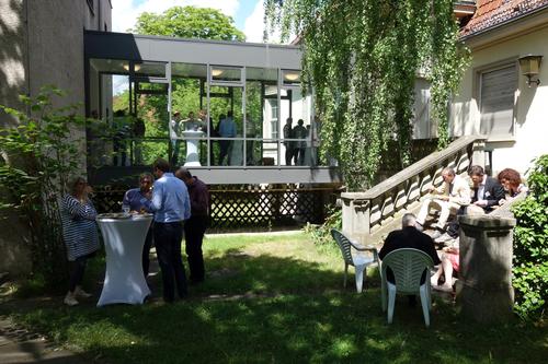 Lunch in the institute's garden